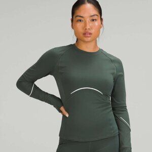 Rulu Reflective Running Long Sleeve Shirt Size 6 Smoked Spruce Green